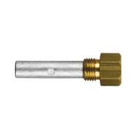 Pencil anode  complete with brass plug th.3/4'' UNF for Caterpillar -  Ø 14 L.50 - 02029-1T - Tecnoseal